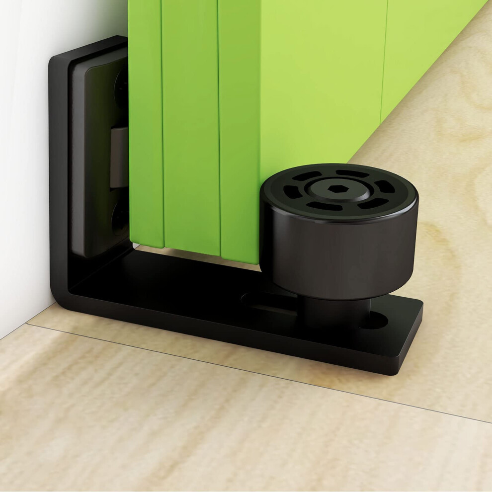 Adjustable Floor Guide Walldoor Bottom Guide Sliding Barn Door Hardware Black 606600709123