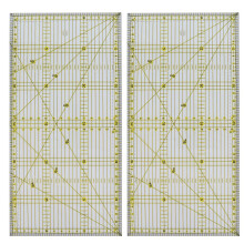 (As show, One size) Patchwork Ruler 30x15cm Universal Ruler for Transparent Cutting Mat | For Sewing, DIY, Patchwork, Quilting, Quilting, 2pcs