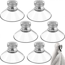 (As show, One size) DIYexpert? 8 x suction cups ? 40 mm with M4x10mm thread with knurled nuts transparent - Made in Germany