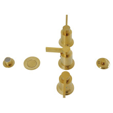 Grifo para bid    Kingston Brass KB6327NDL NuvoFusion de lat   n cepillado, 8 x 2,44 x 2,5