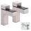Solid Metal Justerbar Tr?/Glas Hylde Bracket V?gmontering B?rstet Nikkel 2 Pakke 1