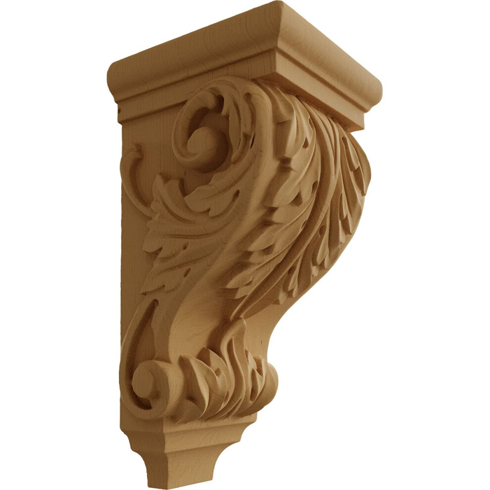 Ekena Millwork CORW05X05X10ACAL Medium Acanthus Wood Corbels  5W x 5D x 10H  Alder-image-OPC-PGHS6C9-NEW