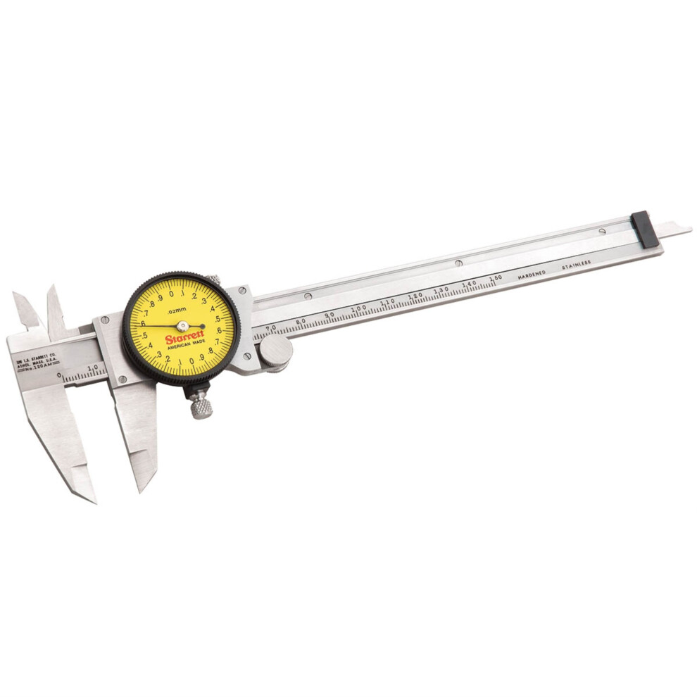 120AM-150 Dial Caliper  Hardened Stainless Steel  0-150mm Range  0.02mm Graduations