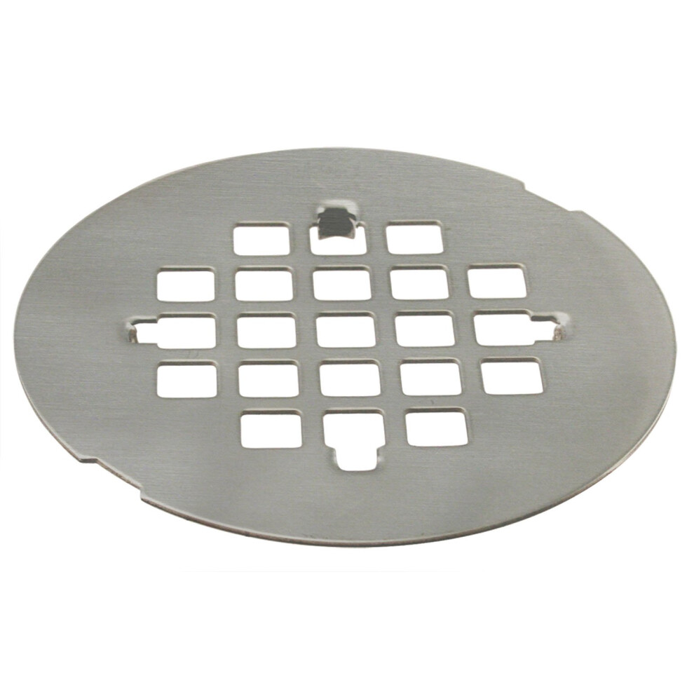 Westbrass 4-1/4"""" Od Casper Brass Snap-In Shower Strainer Grid Satin Nickel D319-07 747028319072