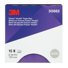 Trizact 3M Trizact Hookit Foam Disc 30662 6 in P5000 15 discs per carton Blue