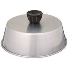 American METALCRAFT Inc. Aluminum 6 in. Round Basting Cover w/Knob 6-Inch Silver