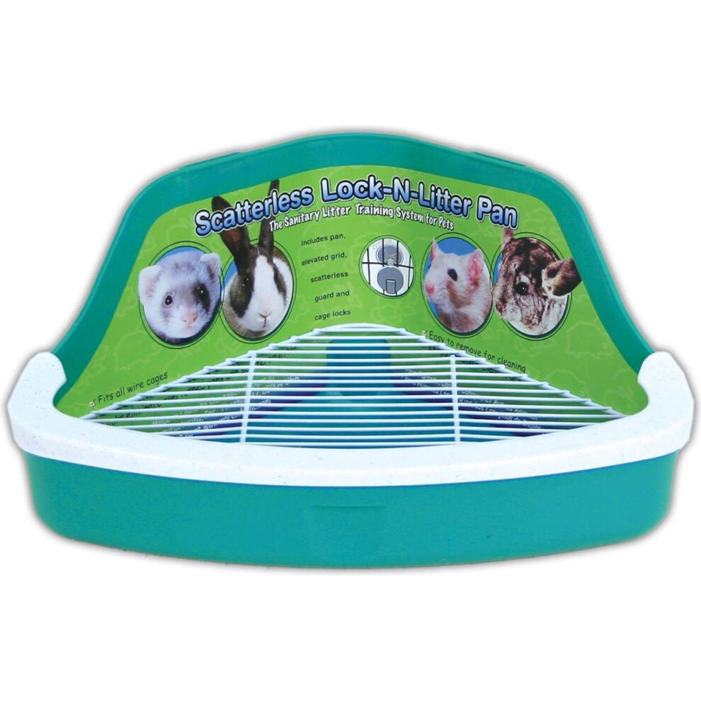Ware Manufacturing Plastic Scatterless Lock-N-Litter Small Pet Pan (Colors May Vary)