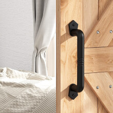 skysen Sliding Barn Door Handle Pull Black for Sliding Barn Door Gate 9'' Black(607)