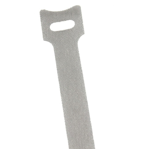 SING F LTD 100Pcs Reusable Gray Adjustable Cable Tidy Strap Ties Tidy Wrap Hook Loop 2