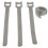 SING F LTD 100Pcs Reusable Gray Adjustable Cable Tidy Strap Ties Tidy Wrap Hook Loop 2