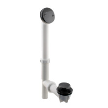 Westbrass 593244-20 White 1-1/2"""" Tubular Tip Toe Bath Waste Drain Kit Stainless Steel