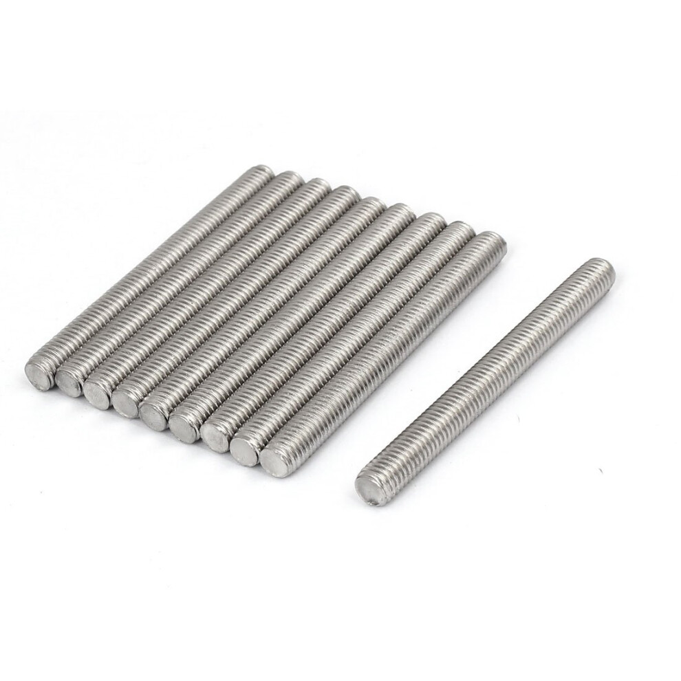 Uxcell M8 X 80Mm 1.25Mm Pitch 304 Stainless Steel Fully Threaded Rods Bar Studs 10 Pcs 709874233070