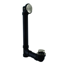 Westbrass Tip-Toe Sch. 40 ABS Bath Waste with Two-Hole Elbow Polished Nickel D4931-05