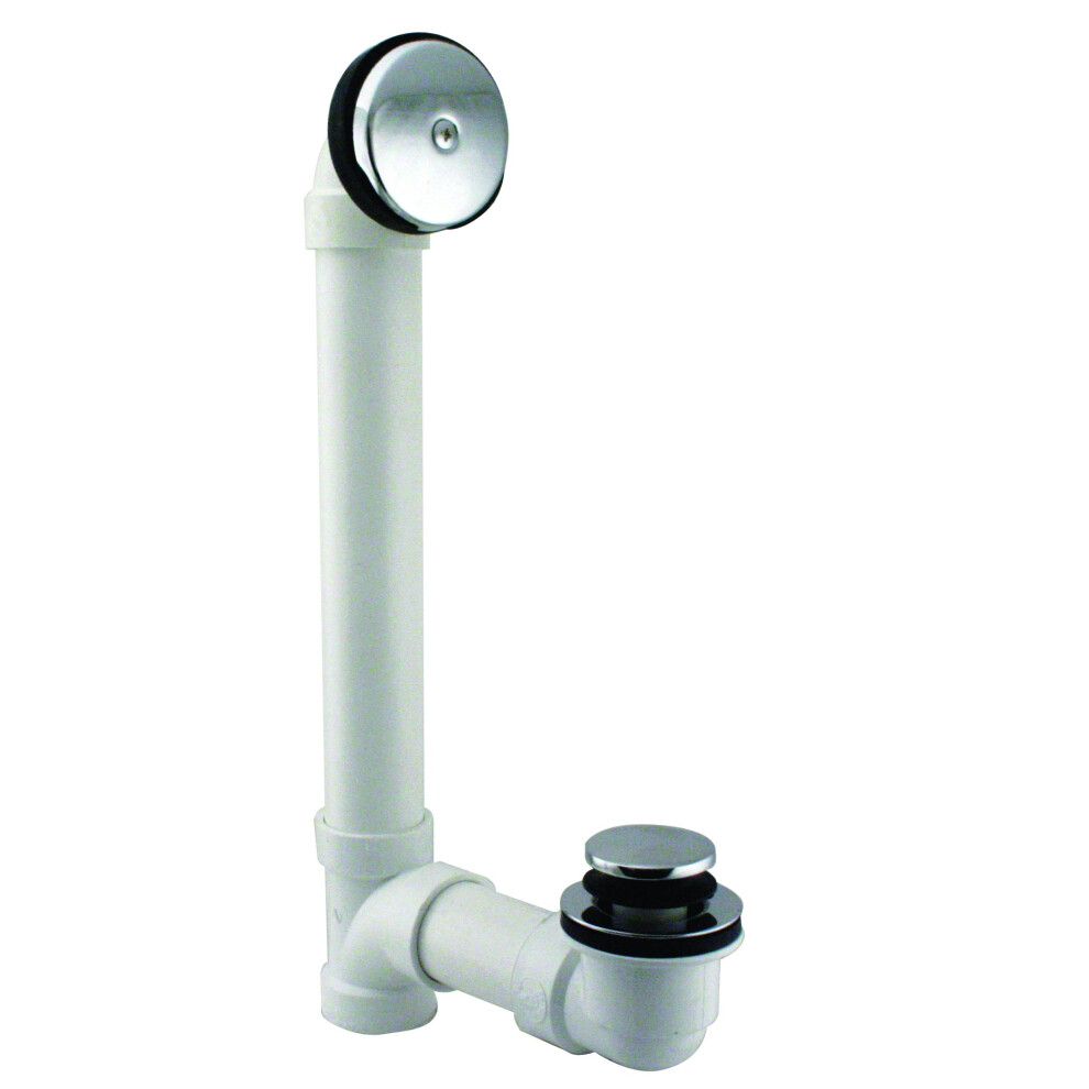 Westbrass Tip-Toe Sch. 40 Pvc Bath Waste With One-Hole Elbow Polished Chrome D49321-26 747028018821