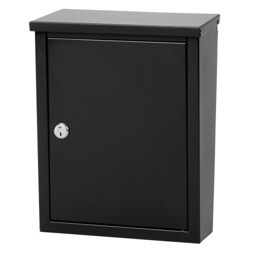 ARCHITECTURAL MAILBOXES 2580B-10 Chelsea Black Locking Wall Mount Mailbox Medium Black