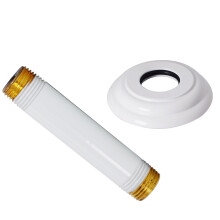 Westbrass 1/2"""" IPS x 4"""" mennyezetre szerelheto zuhanykar karimval, porfestkkel, fehr D3604A-50