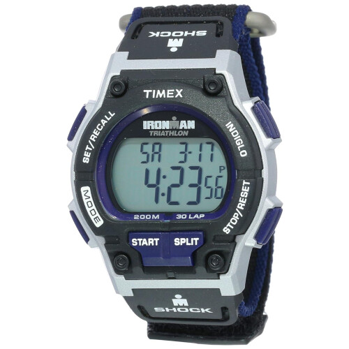Timex Timex Ανδρικό Ρολόι T5K198 Ironman Endure 30 Shock Μαύρο/Ασημί/Μπλε