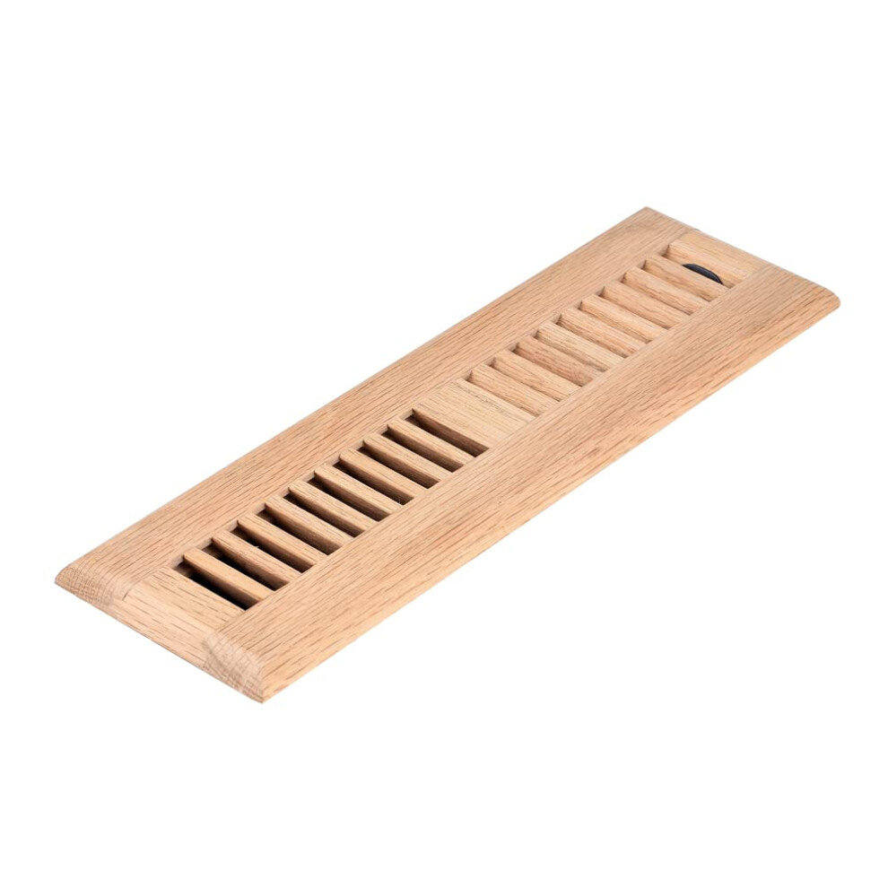 Homewell Red Oak Wood Floor Register Drop In Vent Cover With Damper 2X10 Inch Unfinished 718879977230