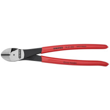 KNIPEX Tools - Vysoko hl bocn tiepacie klie te, uhlov 12 stupnov (7421250SBA) cerven , 10 palcov