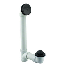 Westbrass Pull & Drain Sch. 40 PVC Bath Waste with One-Hole Top Elbow Matte Black D49721-62