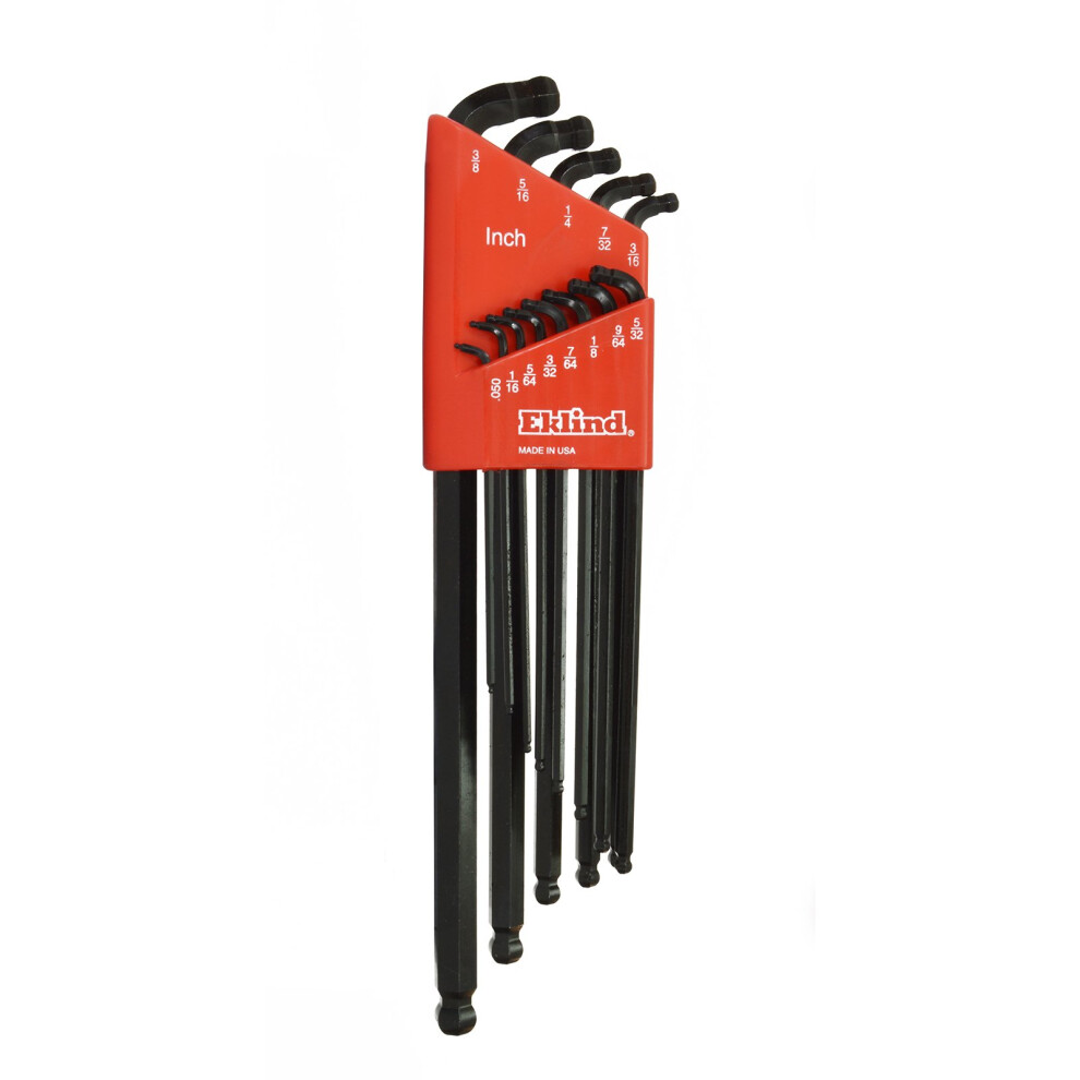Eklind 17213 Double-Ball-Hex-L Key Allen Wrench - 13Pc Set Sae Inch Sizes .050-3/8 Extra Long 037516172136