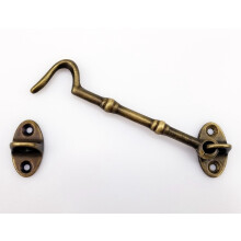 Runningfish Heavy Duty koperen deurvergrendeling Rustiek design Cabin Hook Latch Deurslot