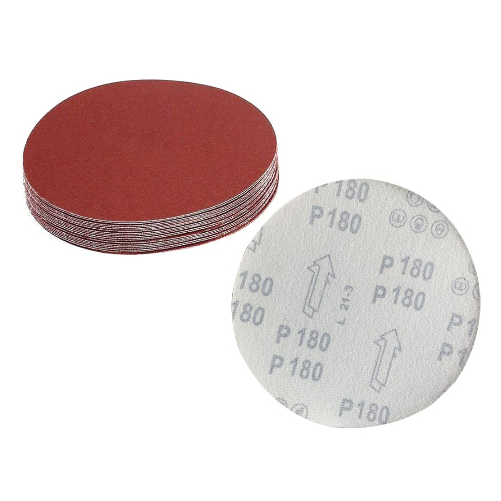 Adiyer [20 Pack] 7-Inch 180 Grit Hook And Loop Sanding Discs Sandpaper Aluminum Oxide Abrasive 653472985421
