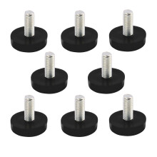 uxcell Metric M6 x 1.0 Leveling Feet Adjustable Threaded Pole Leveling Foot Furniture Glide 8pcs