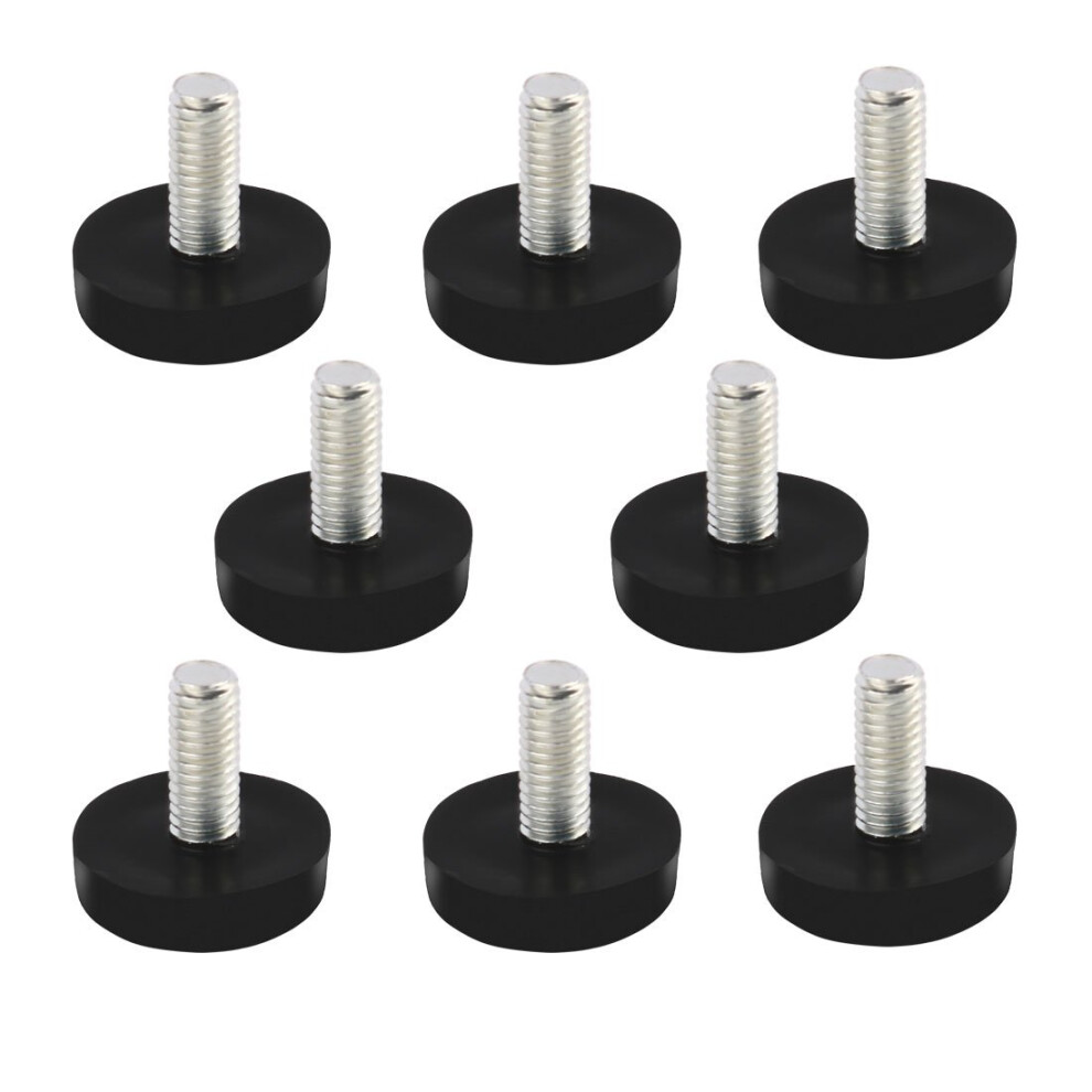 Uxcell Metric M6 X 1.0 Leveling Feet Adjustable Threaded Pole Leveling Foot Furniture Glide 8Pcs