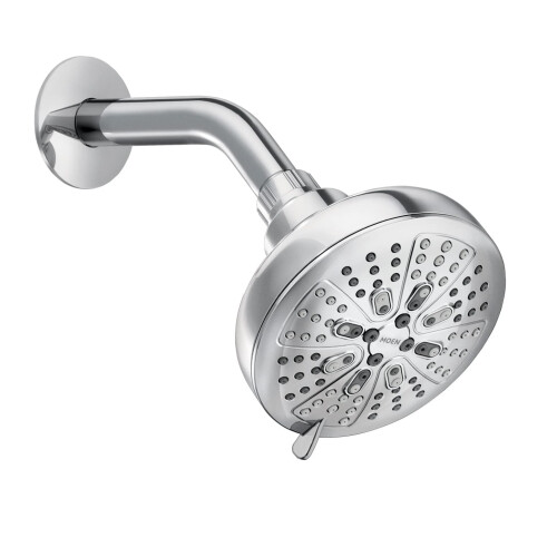 Moen Chrome Hydro Energetix Eight-Function Showerhead with Standard 5"""" Diameter Spray Head 200W0