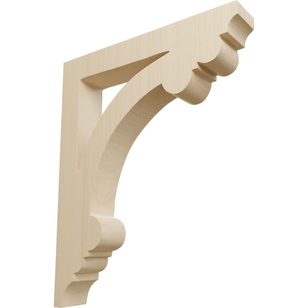 Ekena Millwork CORW02X09X11ELRW Medium Ellis Wood Corbels  1 1/2W x 8 1/2D x 10 1/2H  Rubberwood-image-OPC-PGHS7DH-NEW