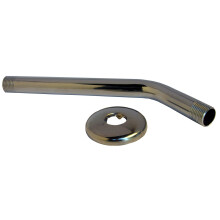 LASCO 08-2449 Brao e flange de chuveiro com rosca de tubo macho de 1/2 polegada Lato cromado de 10 polegadas