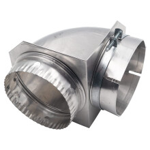 Leverende vraag 60631 4396006 wasdroger 4 inch aluminium 90 graden gesloten elleboogventilatieconnector