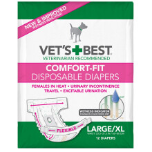 Dyrl?gens bedste komfortpasform til hundebleer | Engangsbleer til hunhunde | Absorberende med Leak Proof Fit