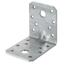 Heavy Duty Angle Connector with Ribbing Bulk Pack Sendzimir-Galvanised 100 x 100 x 90 mm / 12 Stk.