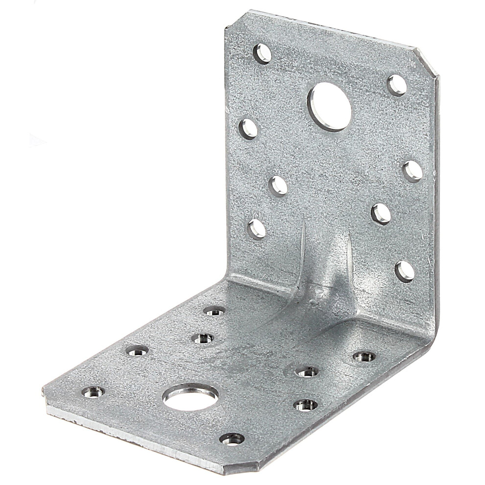 Heavy Duty Angle Connector With Ribbing Bulk Pack Sendzimir-Galvanised 100 X 100 X 90 Mm / 12 Stk. 4004338330521