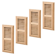 Homewell 4 stuks wit eiken houten vloer Register Drop in Vent 4x10 Inch met demper onafgewerkt