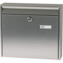 BURG-WCHTER Stainless Steel Mailbox with Stop Opening Slot Size A4 Stainless Steel Borkum 3877 Ni