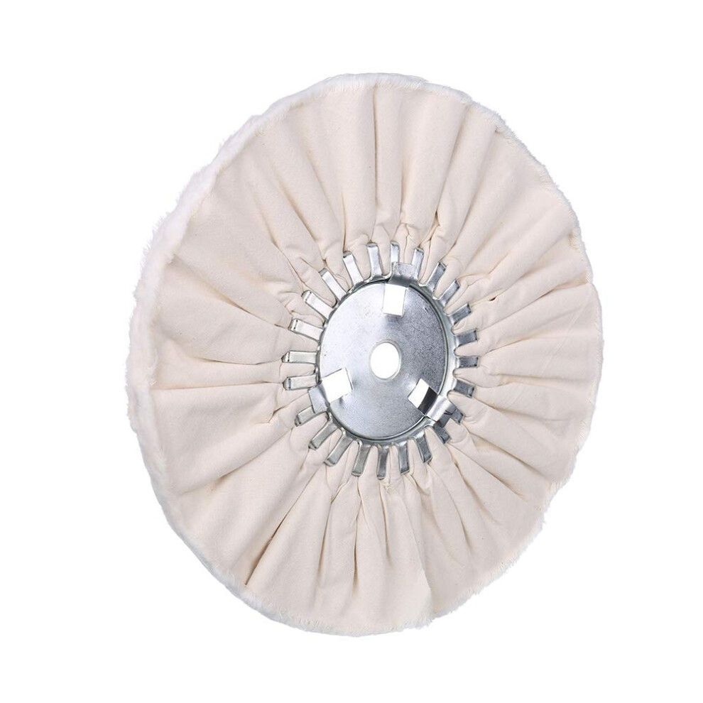 Qzattcaen 8 White Airway Buffing Wheel 5/8'' Arbor Hole 16 Plys/Fine Polishing For Angle Grinder 1Pcs 791262195336