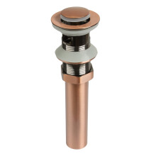 Akicon Koper Drukknop Badkamer Wastafel Afvoer Stop & Pop-up Lavabo Stopper met Overloop