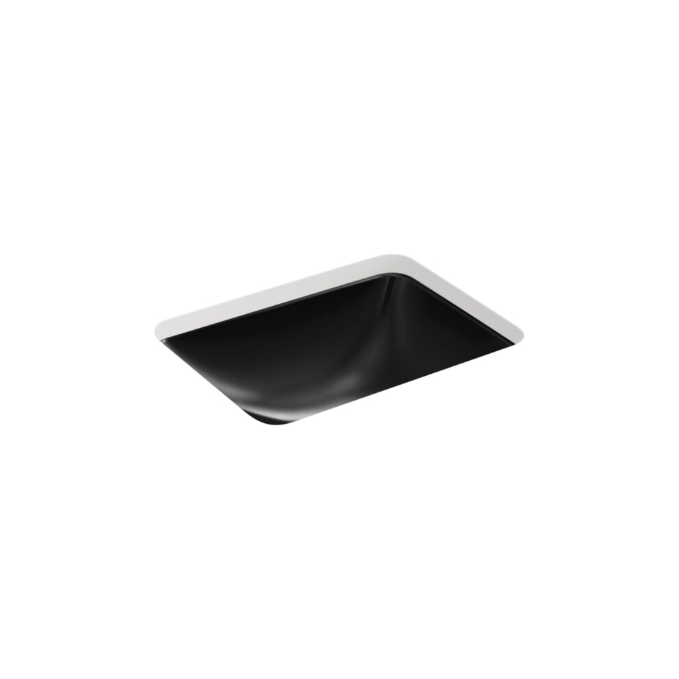 Photos - Bathroom Sink Kohler 20000-7 Caxton Rectangle Undermount  with Overflow Drain 20-1/4 W x 15-11/16 D Black 