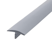 Outwater Plastic T-profiel 3/4 inch breed zilver flexibel polyethyleen middenpunt T-profiel 25 voet spoel