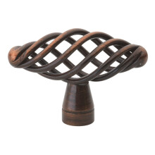 GlideRite Hardware 3041-ORB-25 2 inch Diameter Oval Birdcage Cabinet Knob 25 Pack Oil Rubbed Bronze Finish