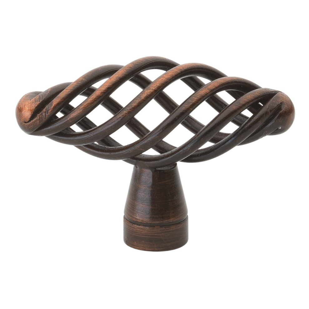 Gliderite Hardware 3041-Orb-25 2 Inch Diameter Oval Birdcage Cabinet Knob 25 Pack Oil Rubbed Bronze Finish 013964619034
