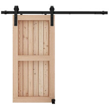5FT/152CM Sliding Door System Hardware Sliding Door Rail Kit Industrial Set for Interior Sliding Door Improve
