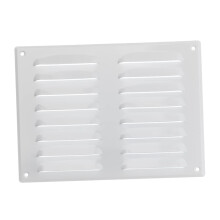 Copertura di ventilazione in acciaio bianco da 8 x 6 pollici con zanzariera - Parete laterale e soffitto - Dimensioni esterne: 10,24"""" l x 7,48""""
