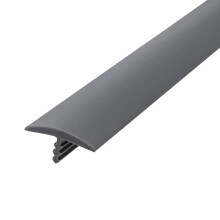 Outwater Plastic T-profiel 3/4 inch breed Stormgrijs flexibel polyethyleen middenpunt T-profiel 25 voet spoel