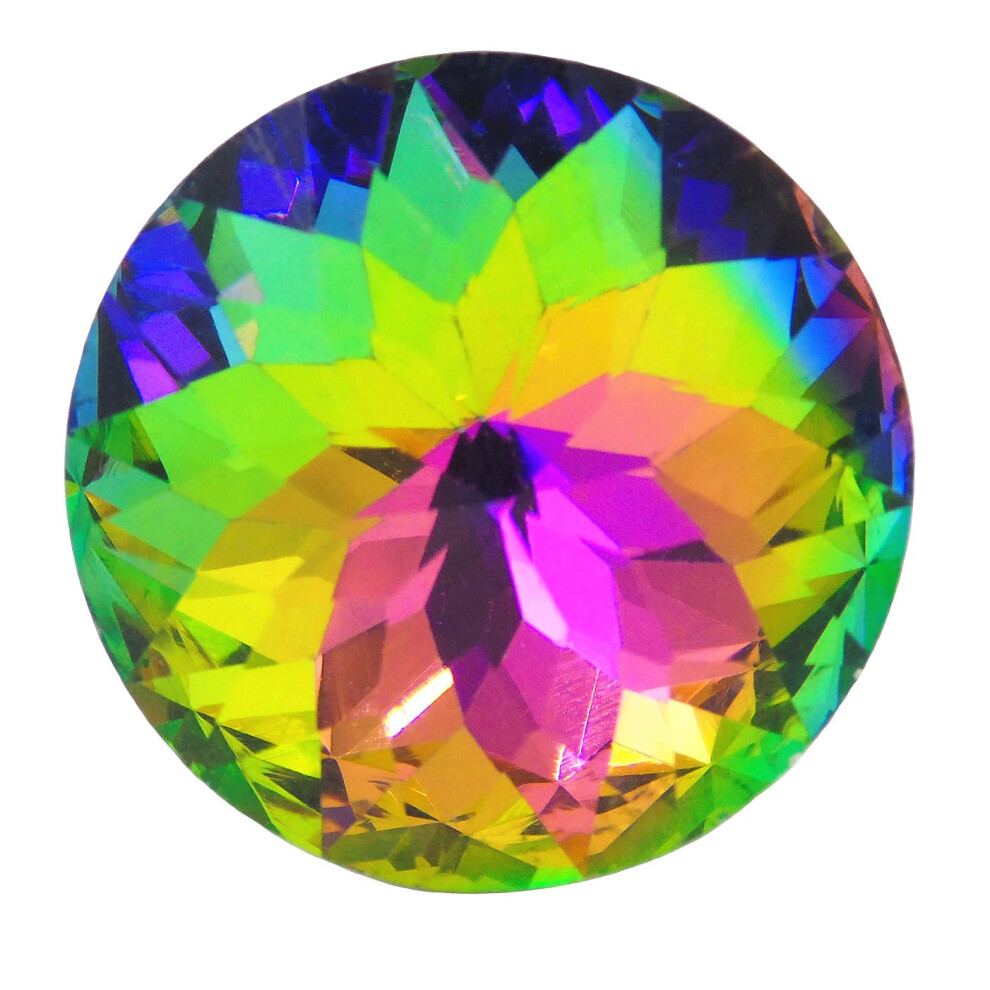 Tecrio 12Pcs-Pack 30Mm Colorful Crystal Glass Cupboard Wardrobe Cabinet Drawer Knob Door Pull Handle (Colorful) 756970563075