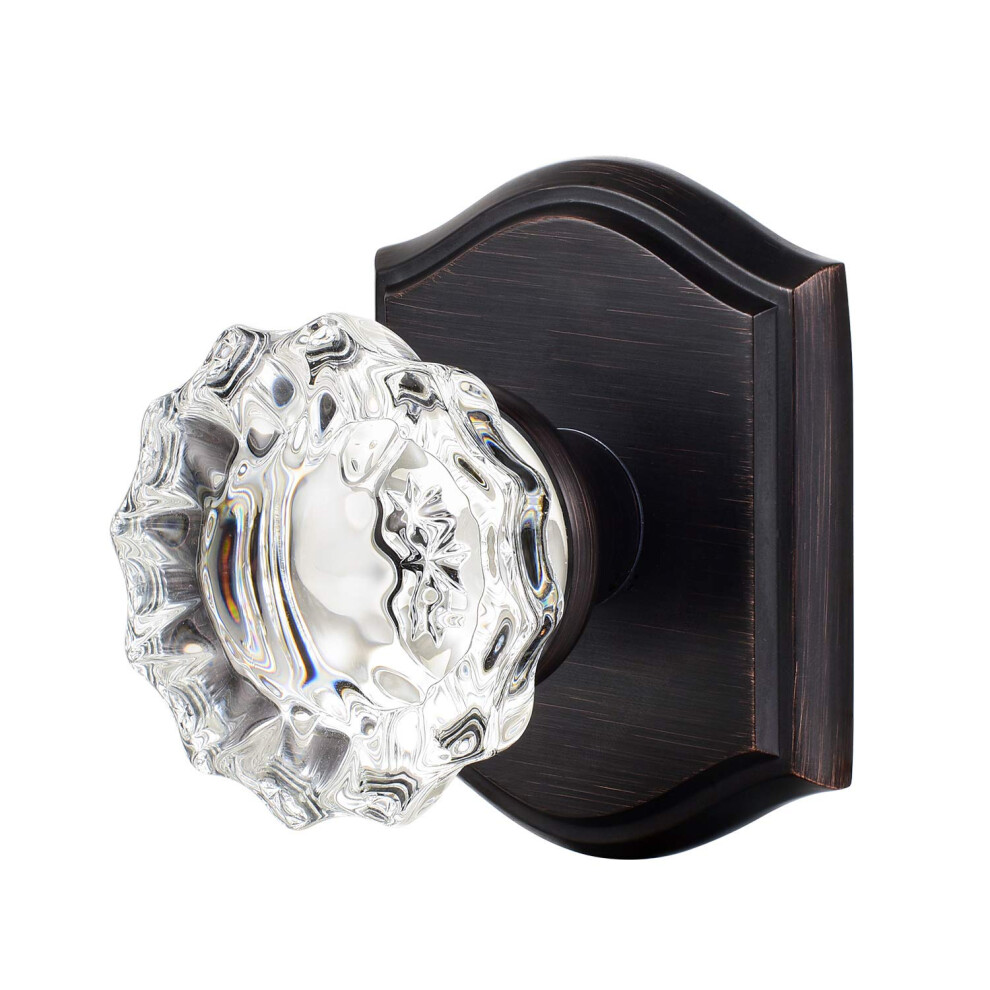 Clctk Passage Glass Door Knobs Interior Antique Crystal Door Knobs For Hall Closet Oil Rubbed Bronze Door Knob 653858022979