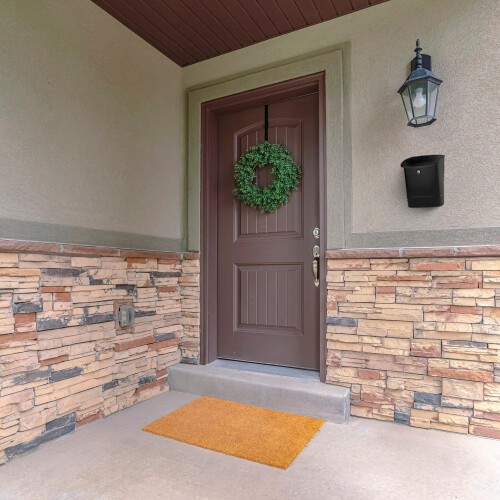Cassette per posta architettoniche Parkside Galvanized Blocking Wall Monte Mailbox 2576B-10 Black Medium Capacity 1